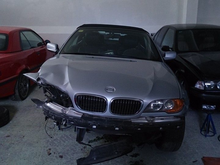 BMW 330 e46 cabrio siniestro como donante swap