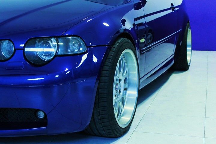 BMW E46 compact lemans blue swap m54