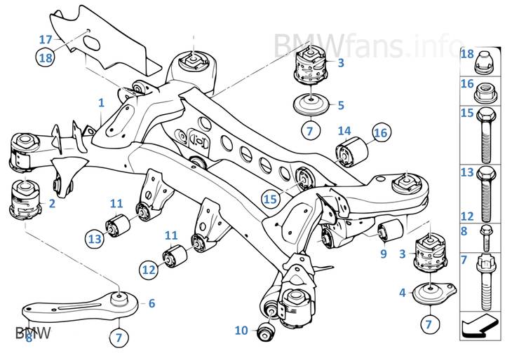 Puene trasero e90 inserts